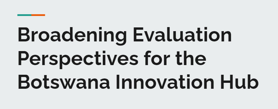 Broadening Evaluation Perspectives for BIH Broadening Evaluation Perspectives for BIH